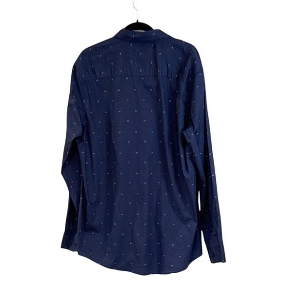 Julian & Mark Men's Ryan Geo Long Sleeve Shirt Navy Size XL-Tall NWT - Picture 4 of 9